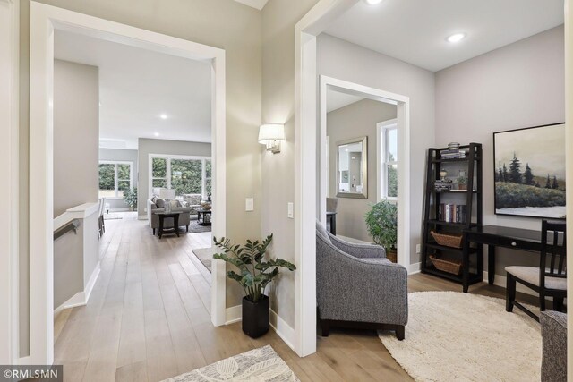 4104 Osprey Ct, Prior Lake, MN 55372 - hall with wood finished floors, baseboards, and recessed lighting
