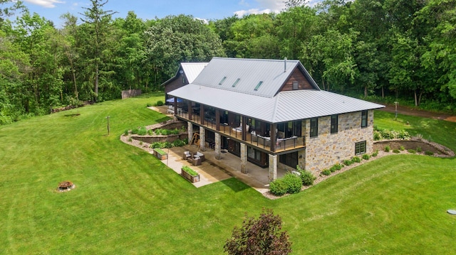 1701 Retreat Cir, Minnetrista, MN 55364 - aerial view of property and surrounding area with a heavily wooded area