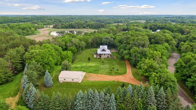 1701 Retreat Cir, Minnetrista, MN 55364 - bird's eye view of a heavily wooded area