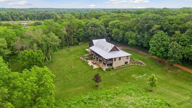 1701 Retreat Cir, Minnetrista, MN 55364 - aerial view of property and surrounding area with a heavily wooded area