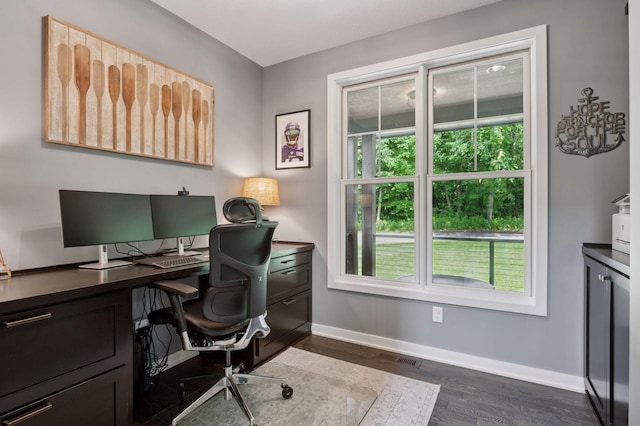 1701 Retreat Cir, Minnetrista, MN 55364 - office space with plenty of natural light and dark wood finished floors