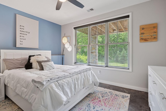 1701 Retreat Cir, Minnetrista, MN 55364 - bedroom featuring concrete floors and a ceiling fan