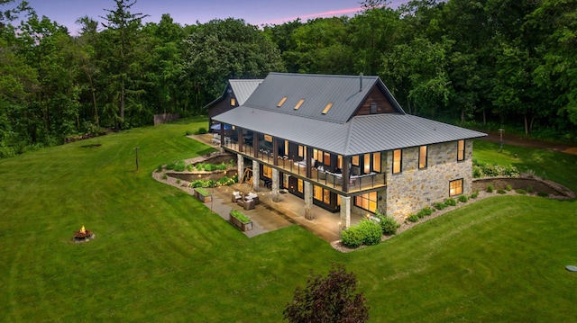 1701 Retreat Cir, Minnetrista, MN 55364 - aerial view of property and surrounding area with a heavily wooded area