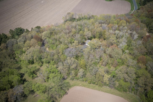 127 County Rd W, Pleasant Valley Twp, WI 54022 - aerial view of property's location with a heavily wooded area
