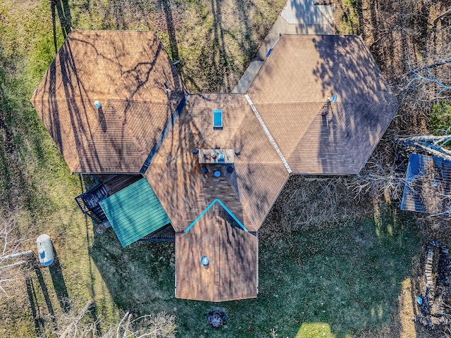view from above of property