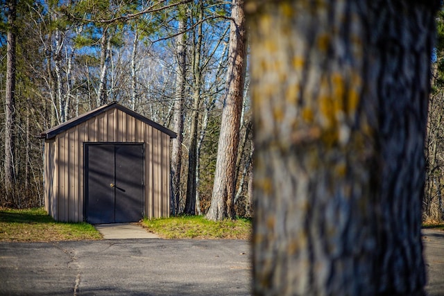 view of shed