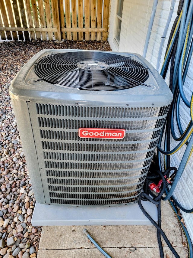 exterior view of central air condition unit