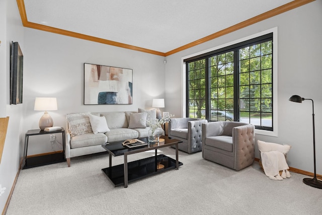 4255 Wexford Way, Eagan, MN 55122 - carpeted living room featuring healthy amount of natural light and ornamental molding