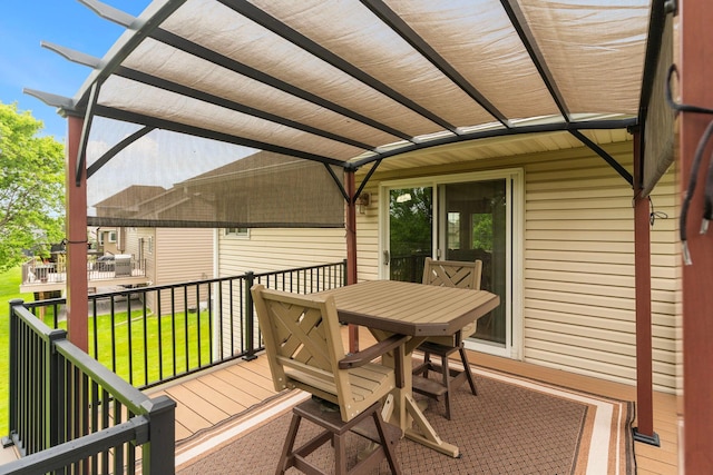 1034 111th Ave NE, Blaine, MN 55434 - wooden terrace with outdoor dining space