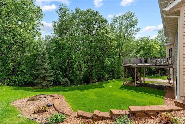 9230 Cheney Trl, Inver Grove Heights, MN 55076 - view of green lawn featuring a deck