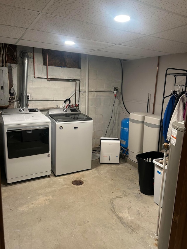 7424 Ely Lake Dr, Fayal Twp, MN 55734 - washroom with washer and dryer and electric panel