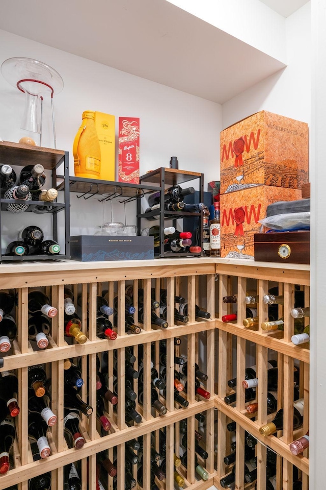 view of wine room