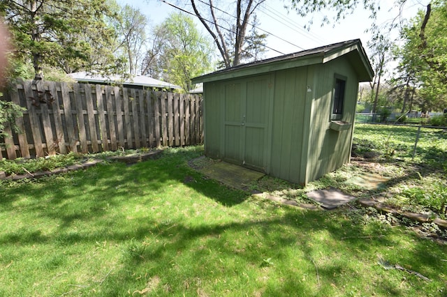 view of shed