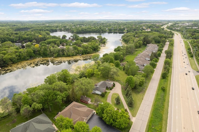 16865 Terrey Pine Dr, Eden Prairie, MN 55347 - aerial perspective of suburban area featuring a large body of water and a major roadway