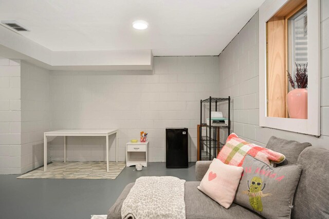 3214 Blaisdell Ave, Minneapolis, MN 55408 - finished basement featuring concrete block wall