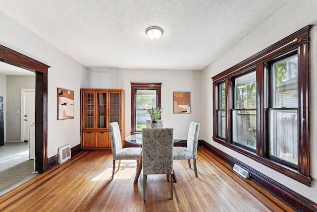 3413 Columbus Ave, Minneapolis, MN 55407 - dining room with plenty of natural light, wood finished floors, baseboards, and a textured ceiling