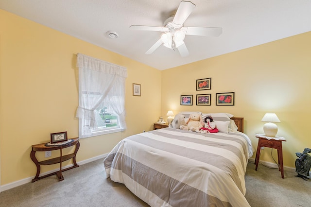 27180 Lakewood Dr NW, Stanford Twp, MN 55040 - bedroom with carpet flooring, baseboards, and ceiling fan