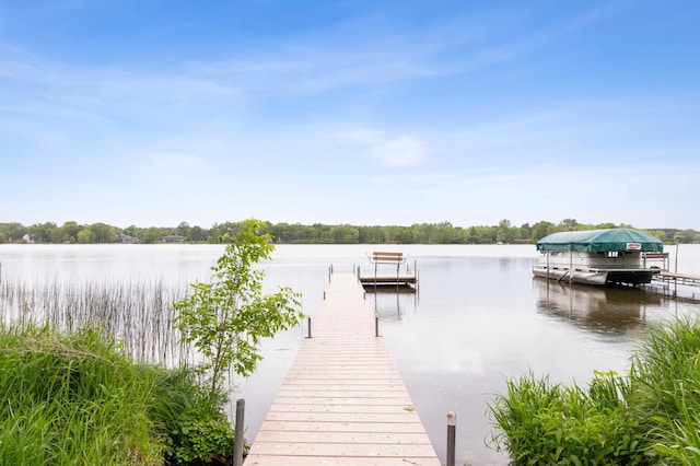 27180 Lakewood Dr NW, Stanford Twp, MN 55040 - dock area with a water view