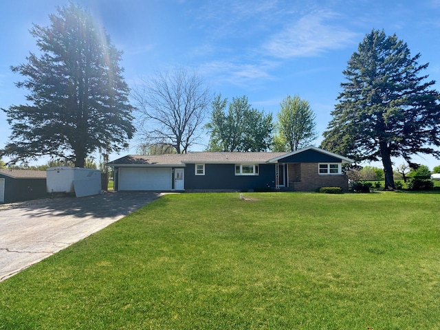 1539 111th St, Slayton Twp, MN 56172 - single story home with driveway, a front yard, and an attached garage