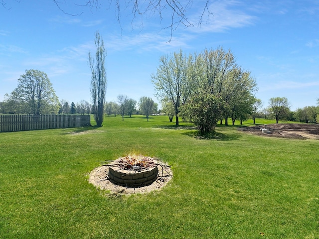 1539 111th St, Slayton Twp, MN 56172 - view of yard with an outdoor fire pit