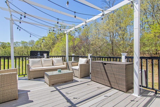 968 150th Ave, New Richmond, WI 54017 - wooden deck with outdoor lounge area