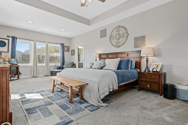 968 150th Ave, New Richmond, WI 54017 - carpeted bedroom featuring recessed lighting, a ceiling fan, and baseboards