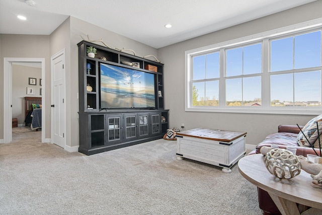 968 150th Ave, New Richmond, WI 54017 - carpeted living area featuring baseboards and recessed lighting