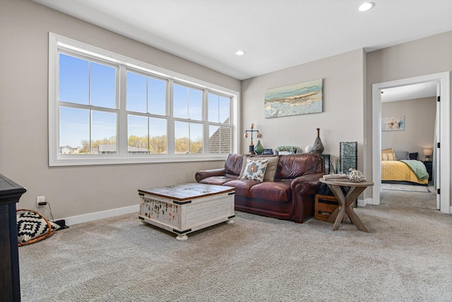 968 150th Ave, New Richmond, WI 54017 - carpeted living area featuring plenty of natural light, baseboards, and recessed lighting