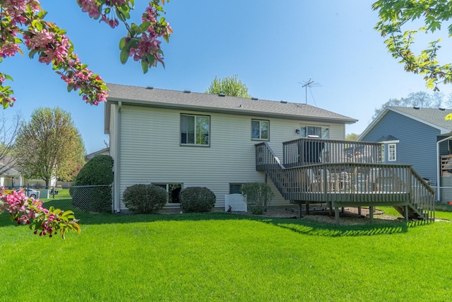 1434 Benson Blvd E, Stillwater, MN 55082 - rear view of house featuring a deck and stairway