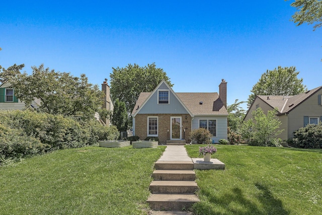 3259 Zarthan Ave S, Saint Louis Park, MN 55416 - view of front of property featuring brick siding, a front yard, and a chimney