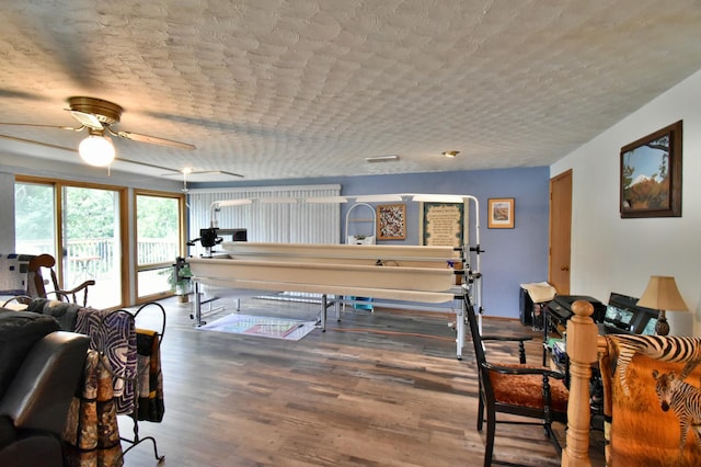 1300 10th St NE, Sauk Rapids Twp, MN 56379 - game room featuring wood finished floors and a ceiling fan