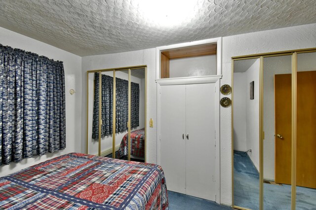 1300 10th St NE, Sauk Rapids Twp, MN 56379 - bedroom with two closets, carpet flooring, and a textured ceiling