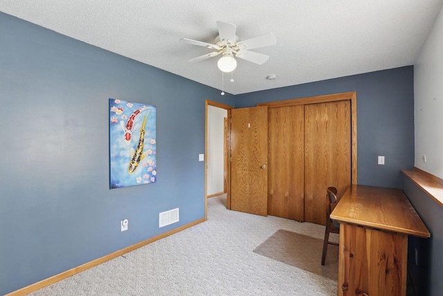 6609 91st Trl N, Brooklyn Park, MN 55445 - office area with a ceiling fan, carpet floors, and baseboards