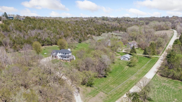 6715 Eldorado Way, Leon Twp, MN 55009 - aerial overview of property's location featuring a heavily wooded area