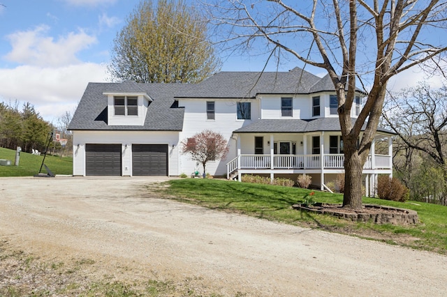 6715 Eldorado Way, Leon Twp, MN 55009 - view of front facade featuring driveway, a porch, a garage, and a front yard