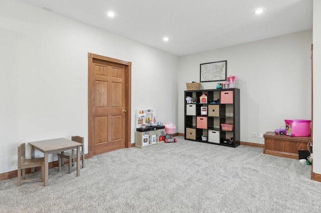 6715 Eldorado Way, Leon Twp, MN 55009 - recreation room with carpet flooring, baseboards, and recessed lighting
