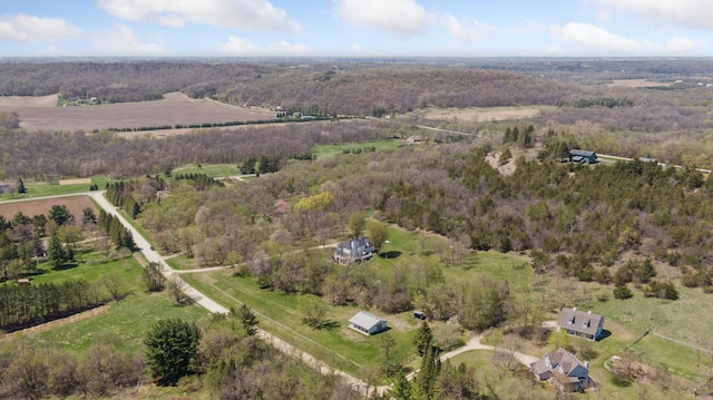 6715 Eldorado Way, Leon Twp, MN 55009 - aerial view of property's location featuring rural landscape and a forest