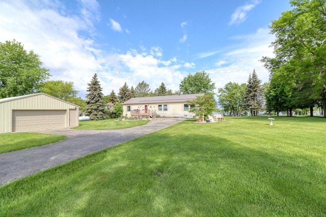 33397 Pickerel View Dr, Richville, MN 56576 - single story home featuring a garage, a front yard, and an outbuilding