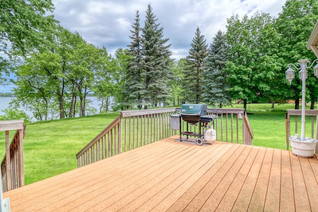 33397 Pickerel View Dr, Richville, MN 56576 - deck with a lawn and area for grilling