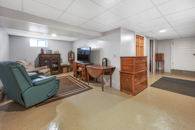 110 7th St SE, Little Falls, MN 56345 - living room with a paneled ceiling