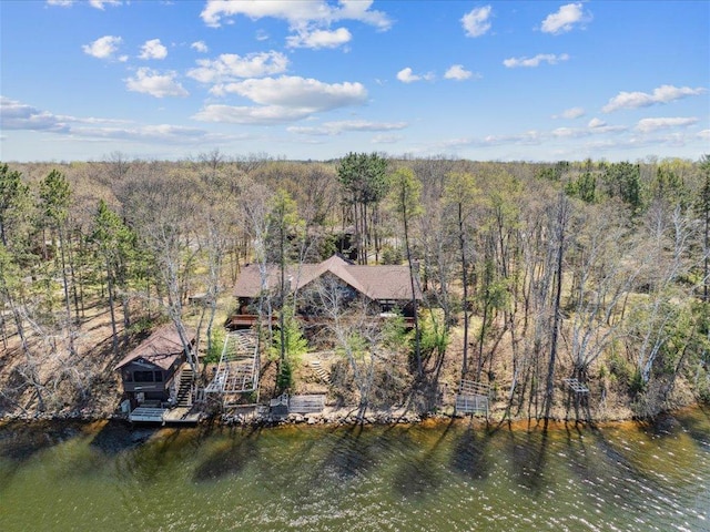 15464 Birch Narrows Rd, Crosslake, MN 56472 - view of subject property with a forest and a large body of water