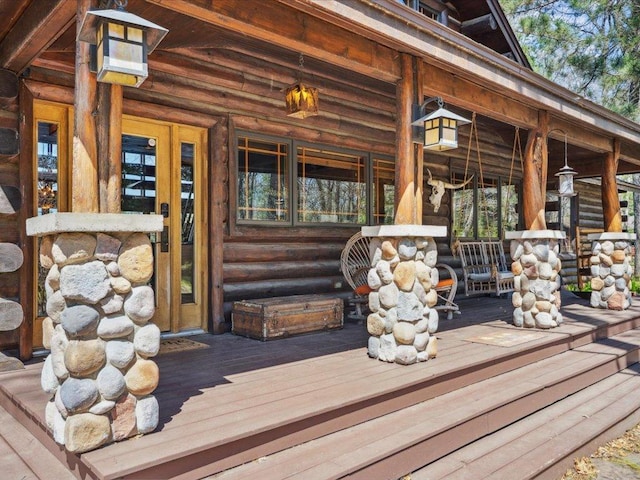 15464 Birch Narrows Rd, Crosslake, MN 56472 - view of wooden deck