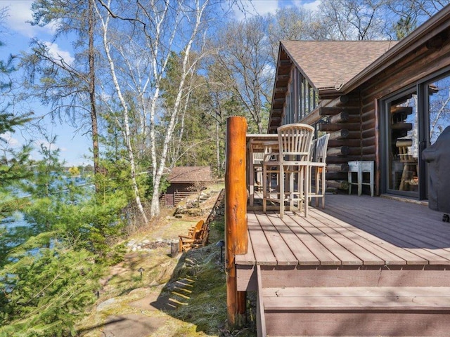 15464 Birch Narrows Rd, Crosslake, MN 56472 - deck with a grill