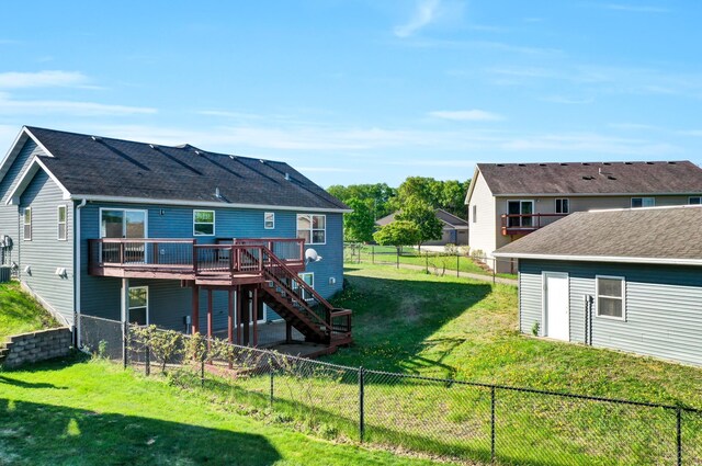 809 3rd Ave SE, Cold Spring, MN 56320 - back of house with stairway and a deck