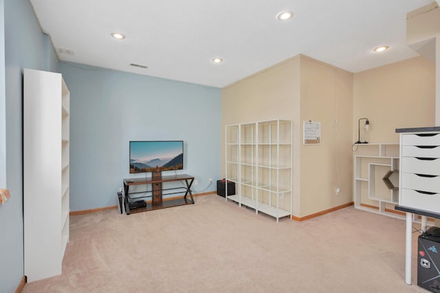 12625 Tiffany Ct, Burnsville, MN 55337 - living area featuring carpet, recessed lighting, and baseboards