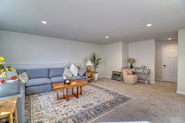 6101 Martin Ln W, West Fargo, ND 58078 - carpeted living area featuring recessed lighting and baseboards
