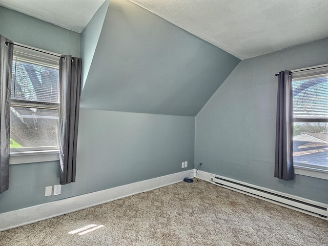 1501 Park St, Fairmont, MN 56031 - bonus room with a baseboard heating unit, carpet, healthy amount of natural light, lofted ceiling, and baseboards