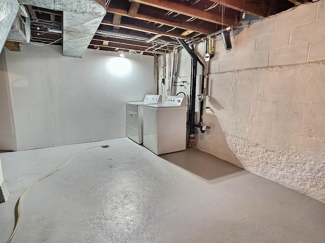 1501 Park St, Fairmont, MN 56031 - unfinished basement featuring washer and clothes dryer