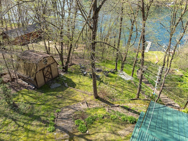 1651 Niles Ln N, Centuria, WI 54824 - view of yard with a storage shed and an outdoor structure