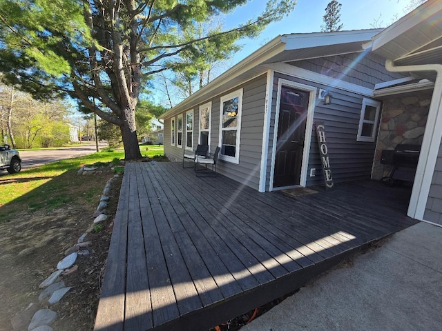 view of wooden terrace